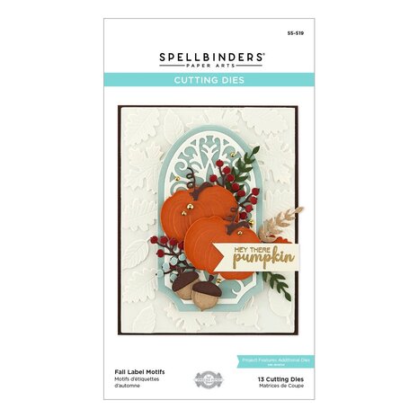 Spellbinders Fall Label Motifs Etched Dies (S5-519) (OUTLET)