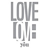 Spellbinders Be Bold Color Block Love You Etched Dies (S5-488) (OUTLET)