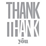 Spellbinders Be Bold Color Block Thank You Etched Dies (S5-477) (OUTLET)