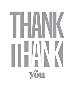 Spellbinders Be Bold Color Block Thank You Etched Dies (S5-477) (OUTLET)