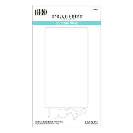 Spellbinders Be Bold Color Block Thank You Etched Dies (S5-477) (OUTLET)