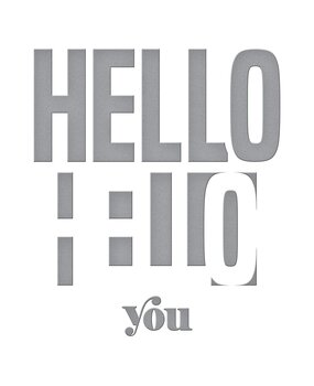 Spellbinders Be Bold Color Block Hello You Etched Dies (S5-476) (OUTLET)