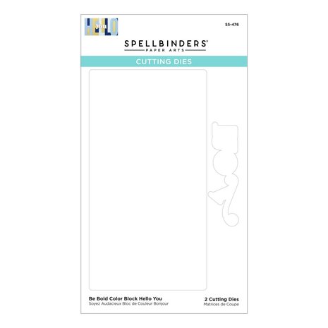 Spellbinders Be Bold Color Block Hello You Etched Dies (S5-476) (OUTLET)