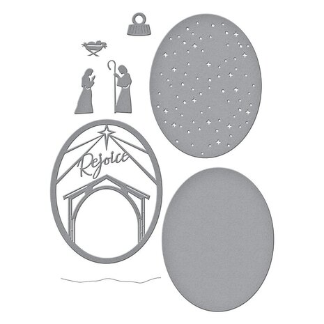 Spellbinders Rejoice Nativity Etched Dies (S5-467) (OUTLET)