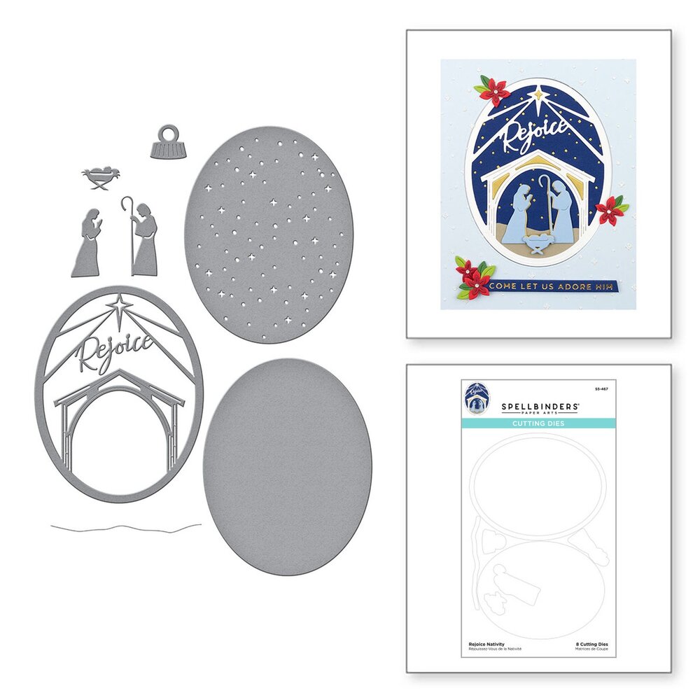 Spellbinders Rejoice Nativity Etched Dies (S5-467) (OUTLET)