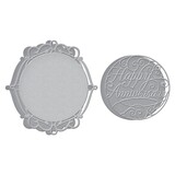 Spellbinders Happy Anniversary Vignette Etched Dies (S5-458) (OUTLET)