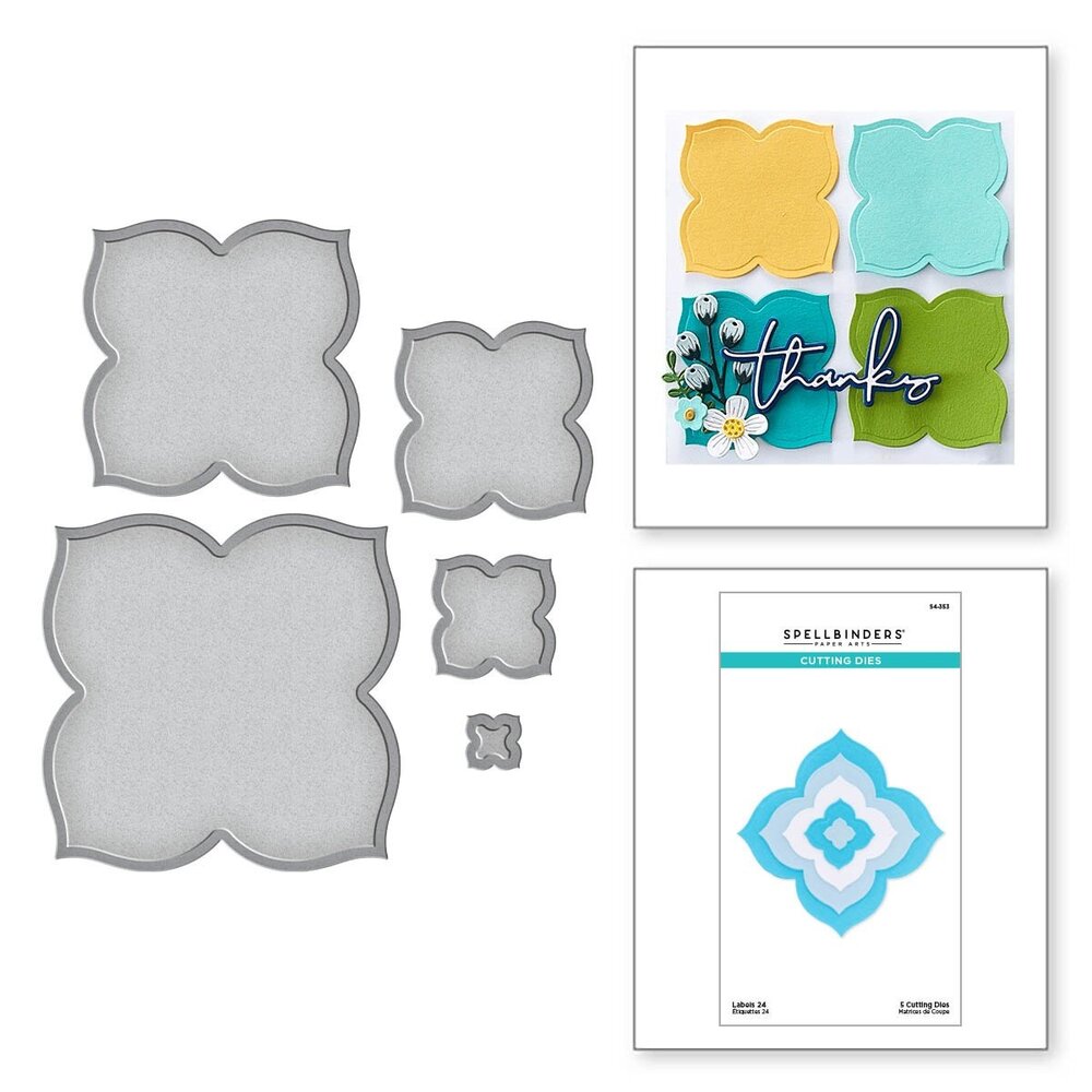 Spellbinders Labels 24 Etched Dies (S4-353) (OUTLET)