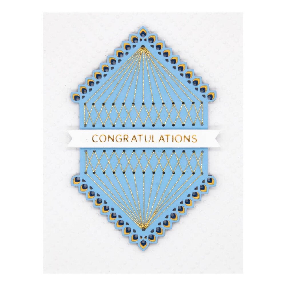 Spellbinders Stitched Kaleidoscope Hexi-Gem Etched Dies (S4-1290) (OUTLET)