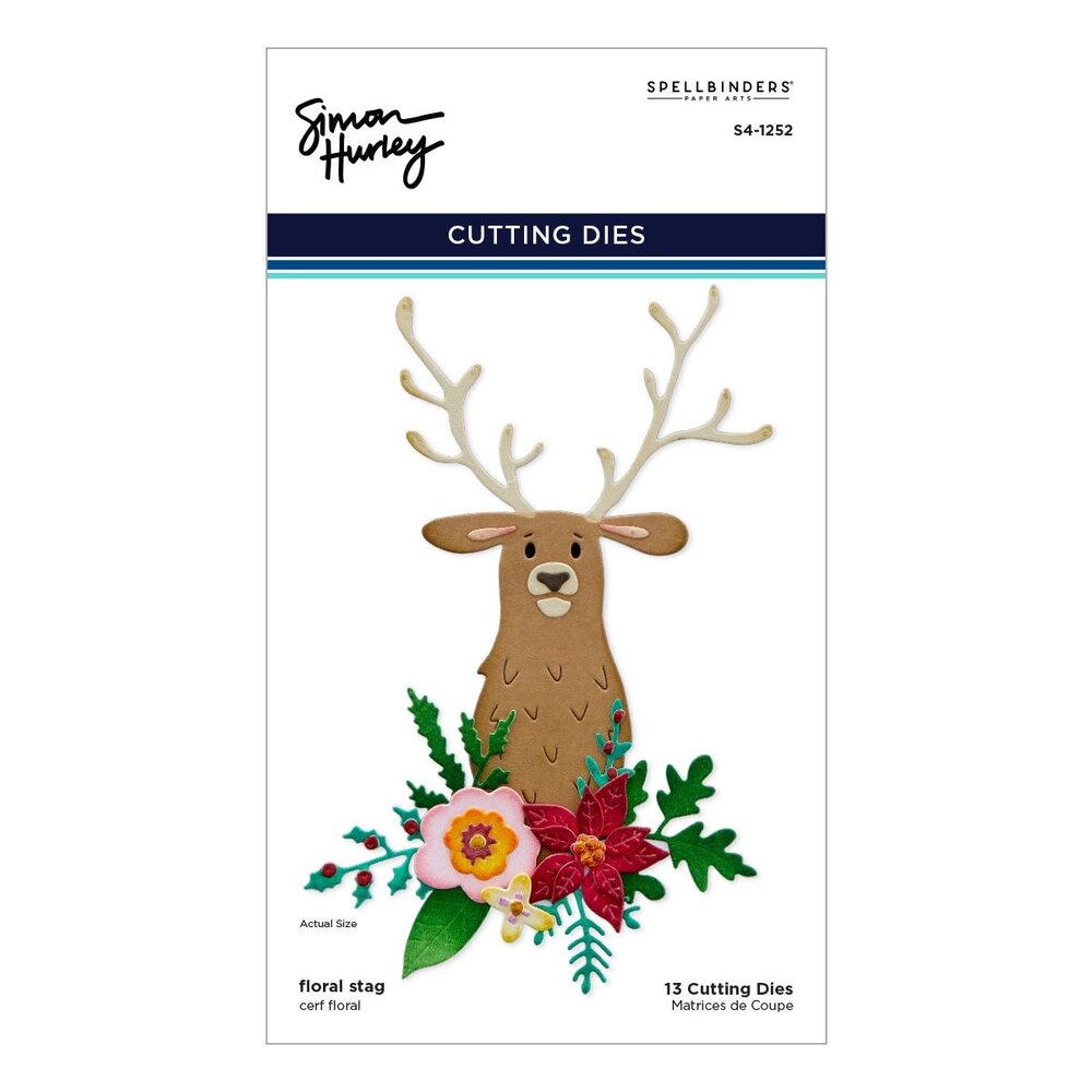 Spellbinders Floral Stag Etched Dies (S4-1252) (OUTLET)