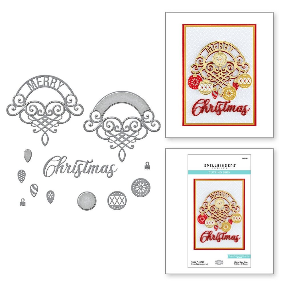Spellbinders Merry Flourish Etched Dies (S4-1243) (OUTLET)