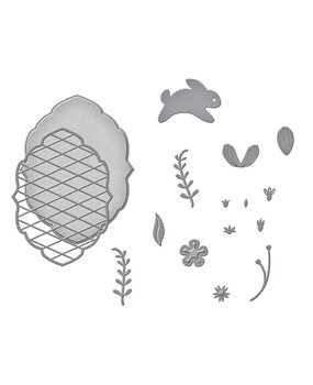 Spellbinders Spring Label Motifs Etched Dies (S4-1238) (OUTLET)