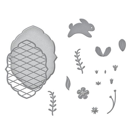Spellbinders Spring Label Motifs Etched Dies (S4-1238) (OUTLET)