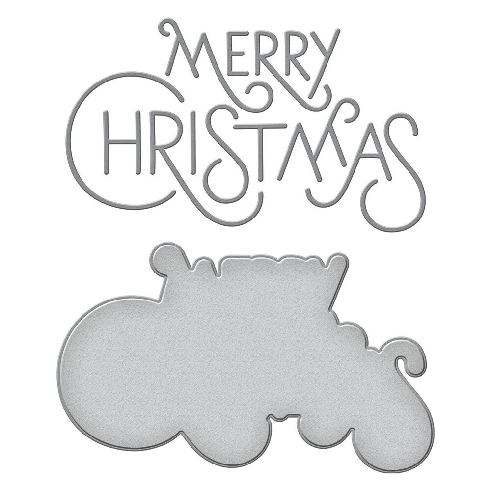 Spellbinders Stylish Merry Christmas Etched Dies (S4-1222) (OUTLET)