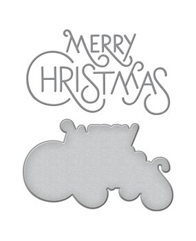 Spellbinders Stylish Merry Christmas Etched Dies (S4-1222) (OUTLET)