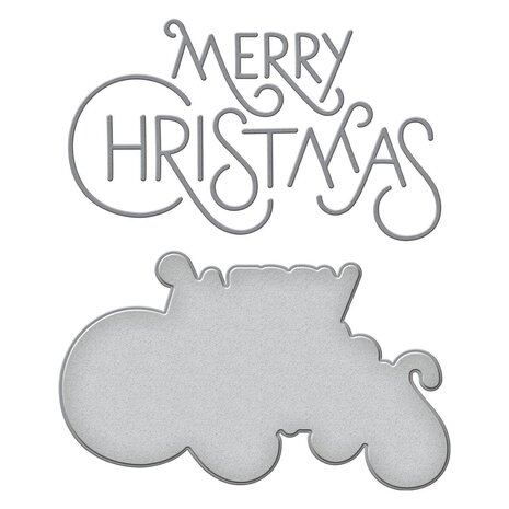 Spellbinders Stylish Merry Christmas Etched Dies (S4-1222) (OUTLET)