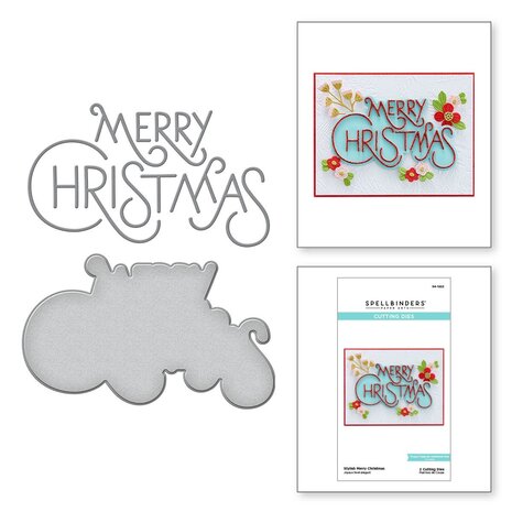 Spellbinders Stylish Merry Christmas Etched Dies (S4-1222) (OUTLET)
