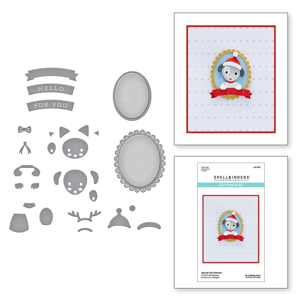 Spellbinders Special Pet Delivery Etched Dies (S4-1216) (OUTLET)
