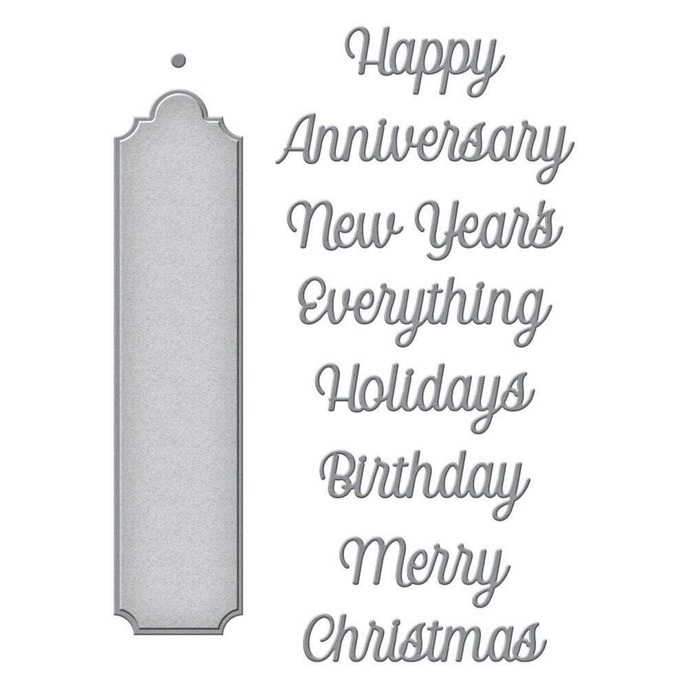 Spellbinders Happy Occasion Words Etched Dies (S4-1206) (OUTLET)