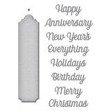 Spellbinders Happy Occasion Words Etched Dies (S4-1206) (OUTLET)