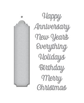 Spellbinders Happy Occasion Words Etched Dies (S4-1206) (OUTLET)
