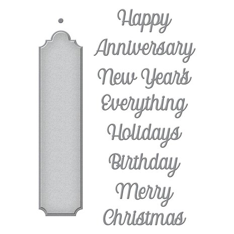 Spellbinders Happy Occasion Words Etched Dies (S4-1206) (OUTLET)