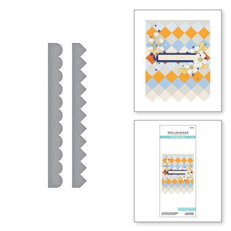 Spellbinders Color Block Slimline Edges Etched Dies (S4-1154) (OUTLET)