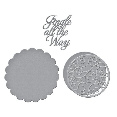 Spellbinders Jingle Word Frame Etched Dies (S4-1145) (OUTLET)