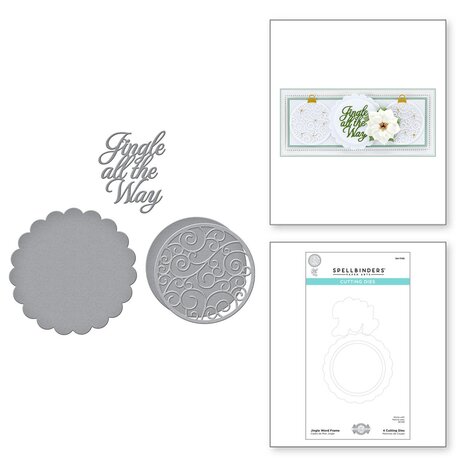 Spellbinders Jingle Word Frame Etched Dies (S4-1145) (OUTLET)