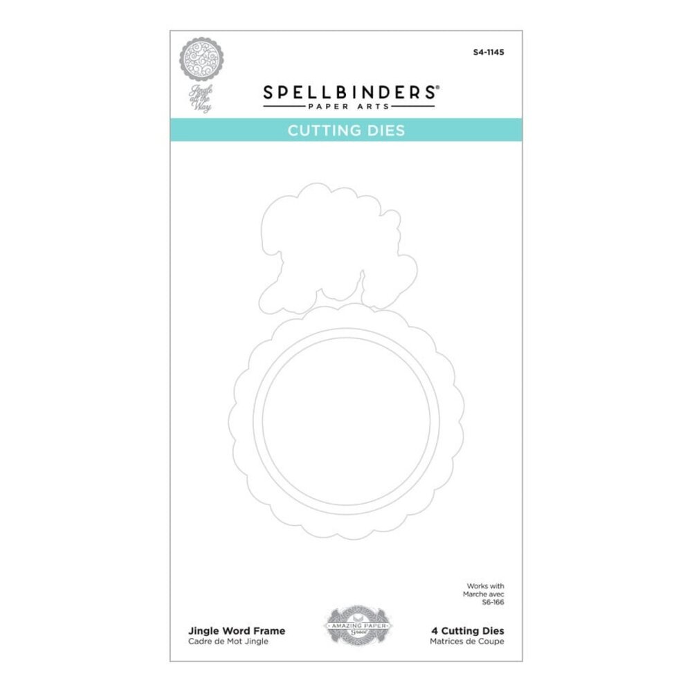 Spellbinders Jingle Word Frame Etched Dies (S4-1145) (OUTLET)