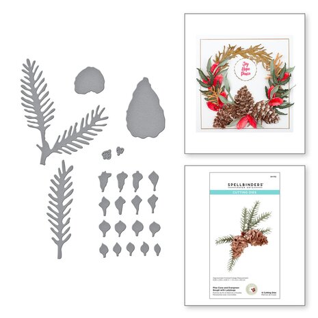 Spellbinders Pine Cone and Evergreen Bough with Ladybugs Etched Dies (S4-1112) (OUTLET) Spellbinders Pine Cone and Evergreen Bough with Ladybugs Etched Dies (S4-1112) (OUTLET)