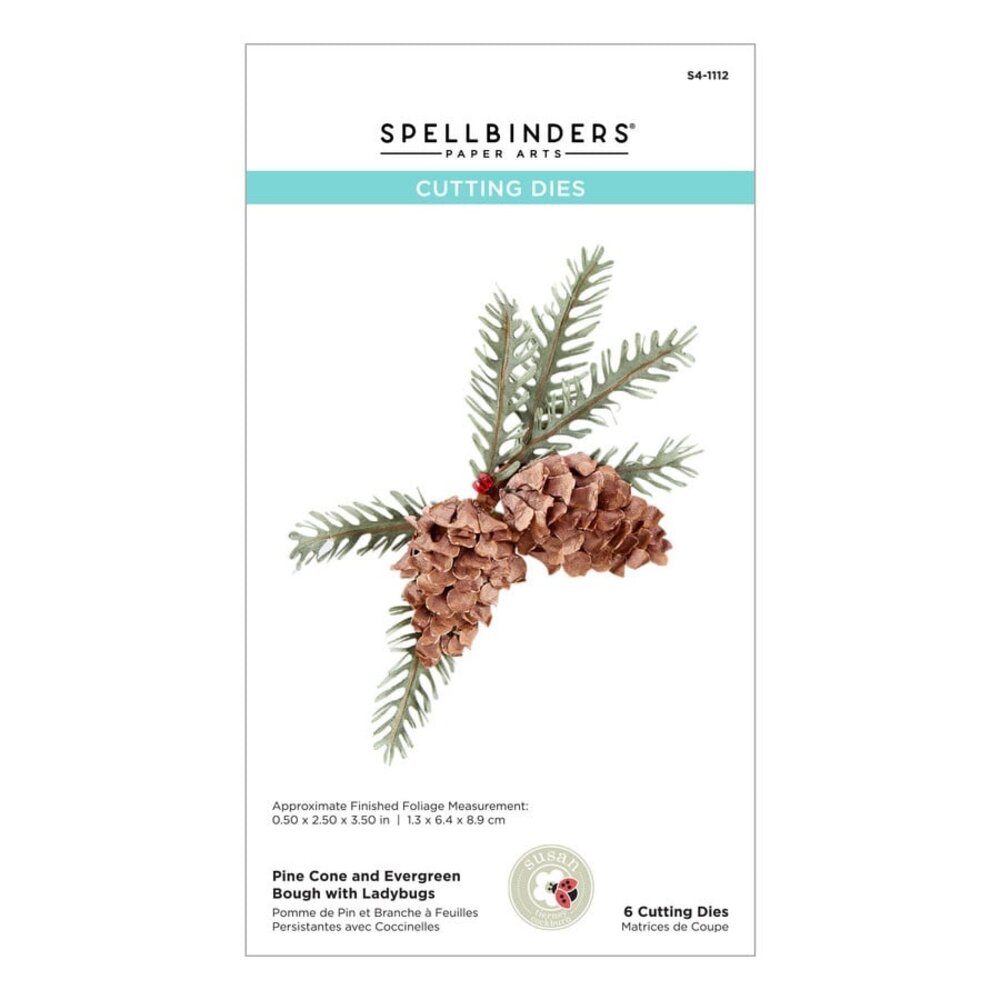 Spellbinders Pine Cone and Evergreen Bough with Ladybugs Etched Dies (S4-1112) (OUTLET) Spellbinders Pine Cone and Evergreen Bough with Ladybugs Etched Dies (S4-1112) (OUTLET)