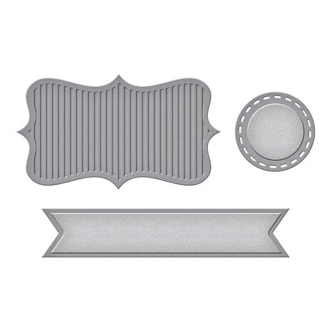 Spellbinders Sweet Confections Label and Banner Etched Dies (S4-1095) (OUTLET)