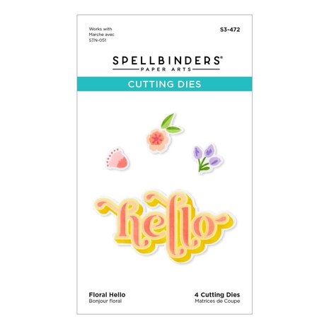 Spellbinders Floral Hello Etched Dies (S3-472) (OUTLET)