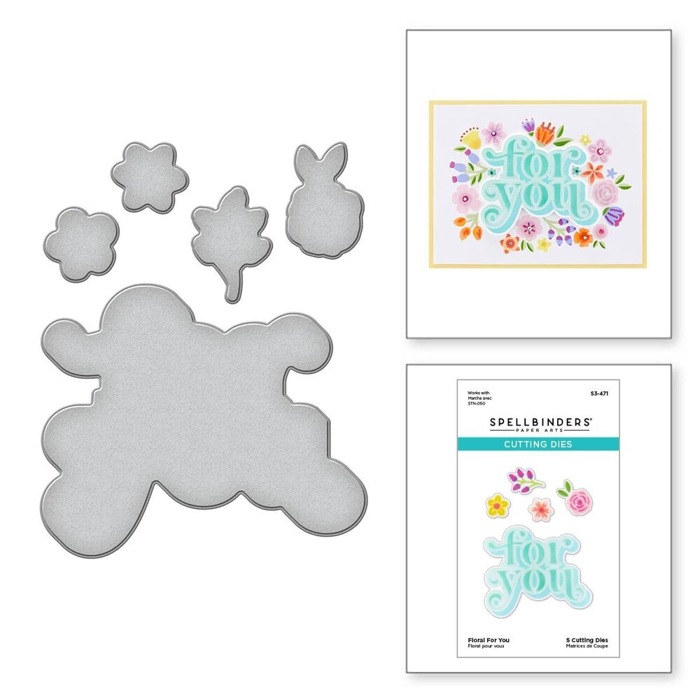 Spellbinders Floral For You Etched Dies (S3-471) (OUTLET) Spellbinders Floral For You Etched Dies (S3-471) (OUTLET)