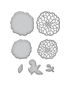 Spellbinders Darling Dahlias Etched Dies (S3-470) (OUTLET)