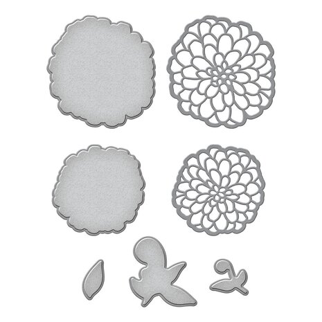 Spellbinders Darling Dahlias Etched Dies (S3-470) (OUTLET)