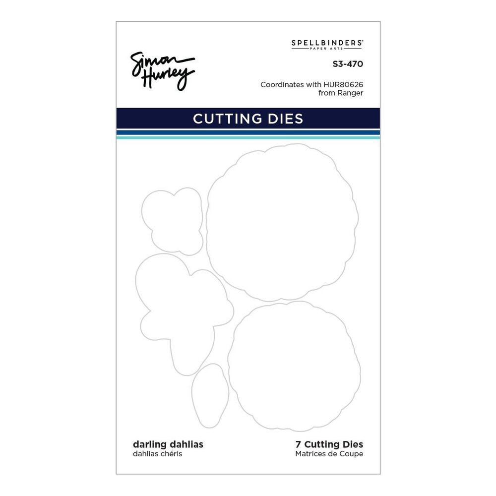 Spellbinders Darling Dahlias Etched Dies (S3-470) (OUTLET)