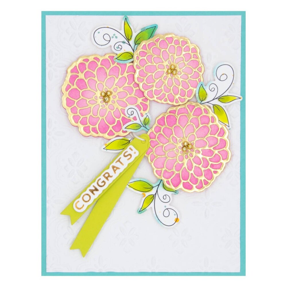 Spellbinders Darling Dahlias Etched Dies (S3-470) (OUTLET)