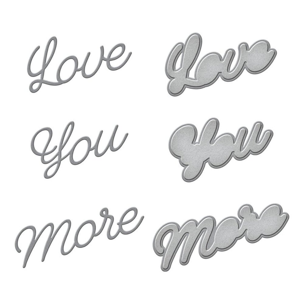 Spellbinders Love You More Etched Dies (S3-430) (OUTLET)