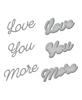Spellbinders Love You More Etched Dies (S3-430) (OUTLET)