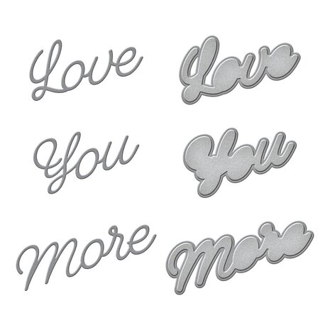 Spellbinders Love You More Etched Dies (S3-430) (OUTLET)