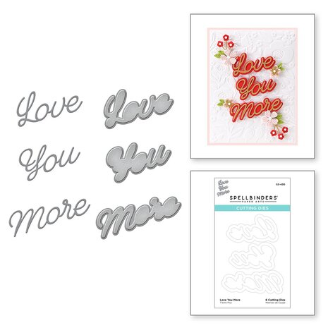 Spellbinders Love You More Etched Dies (S3-430) (OUTLET)