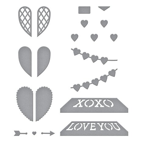 Spellbinders Open House Valentines Etched Dies (S3-429) (OUTLET)