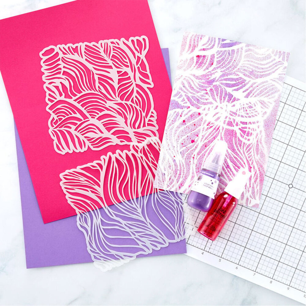 Spellbinders Tresses Art Stencils (2pcs) (JD-016) (OUTLET)