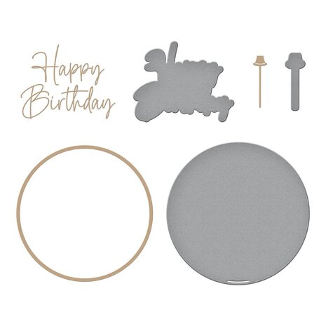 Spellbinders Giant Party Balloon Glimmer Hot Foil Plate & Die Set (GLP-396) (OUTLET)