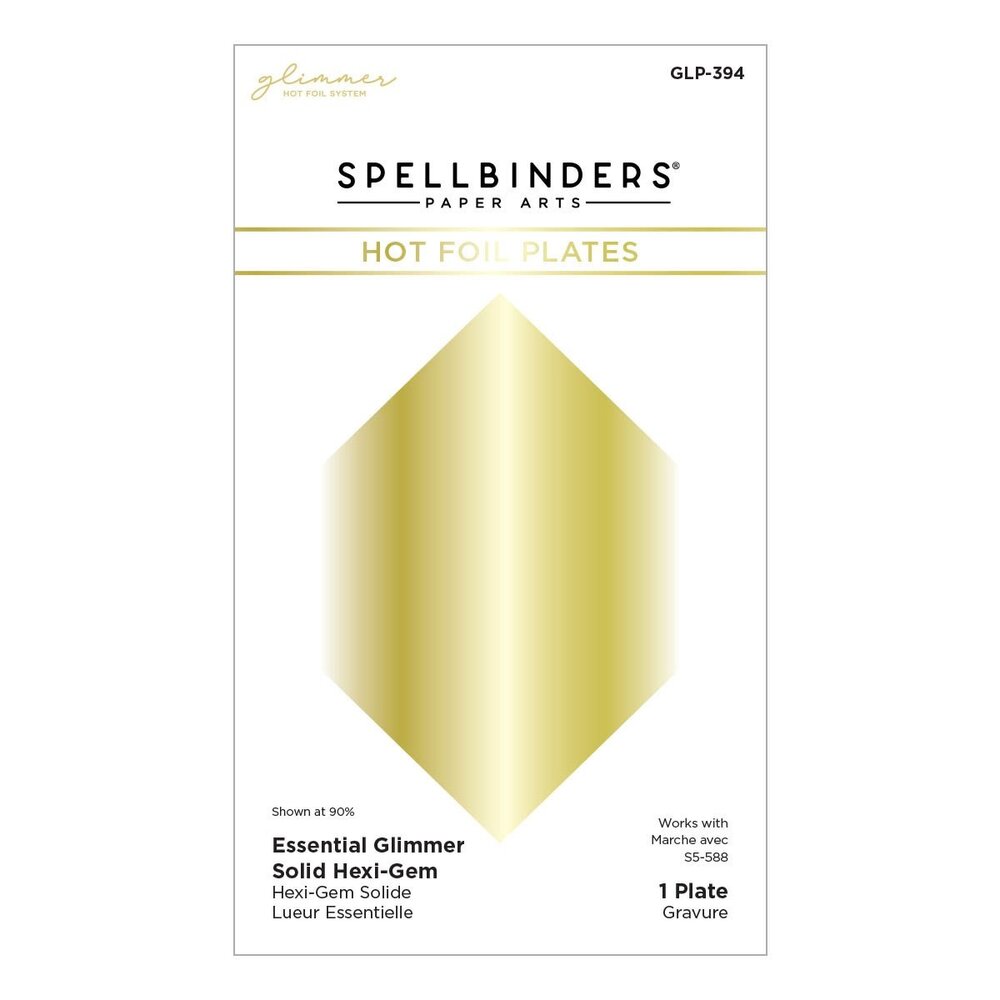 Spellbinders Hexi-Gem Glimmer Hot Foil Plate (GLP-394) (OUTLET)