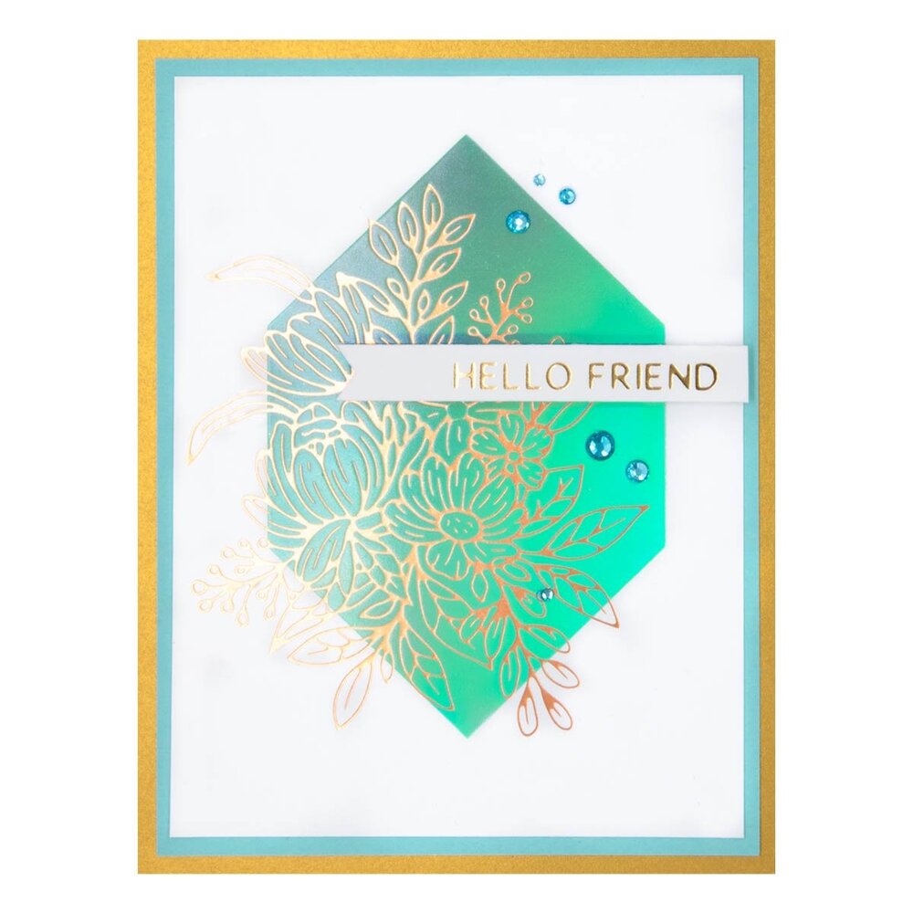 Spellbinders Hexi-Gem Glimmer Hot Foil Plate (GLP-394) (OUTLET)