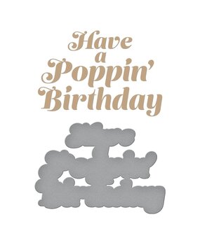 Spellbinders Glimmering Poppin' Birthday Hot Foil Plate & Die Set (GLP-384) (OUTLET)