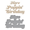 Spellbinders Glimmering Poppin' Birthday Hot Foil Plate & Die Set (GLP-384) (OUTLET)