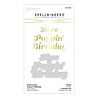 Spellbinders Glimmering Poppin' Birthday Hot Foil Plate & Die Set (GLP-384) (OUTLET)